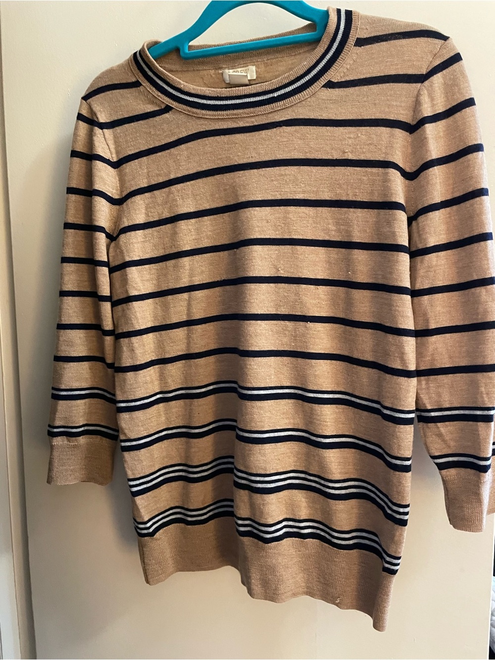 J. Crew 100% Merino Wool Striped Tipi Sweater